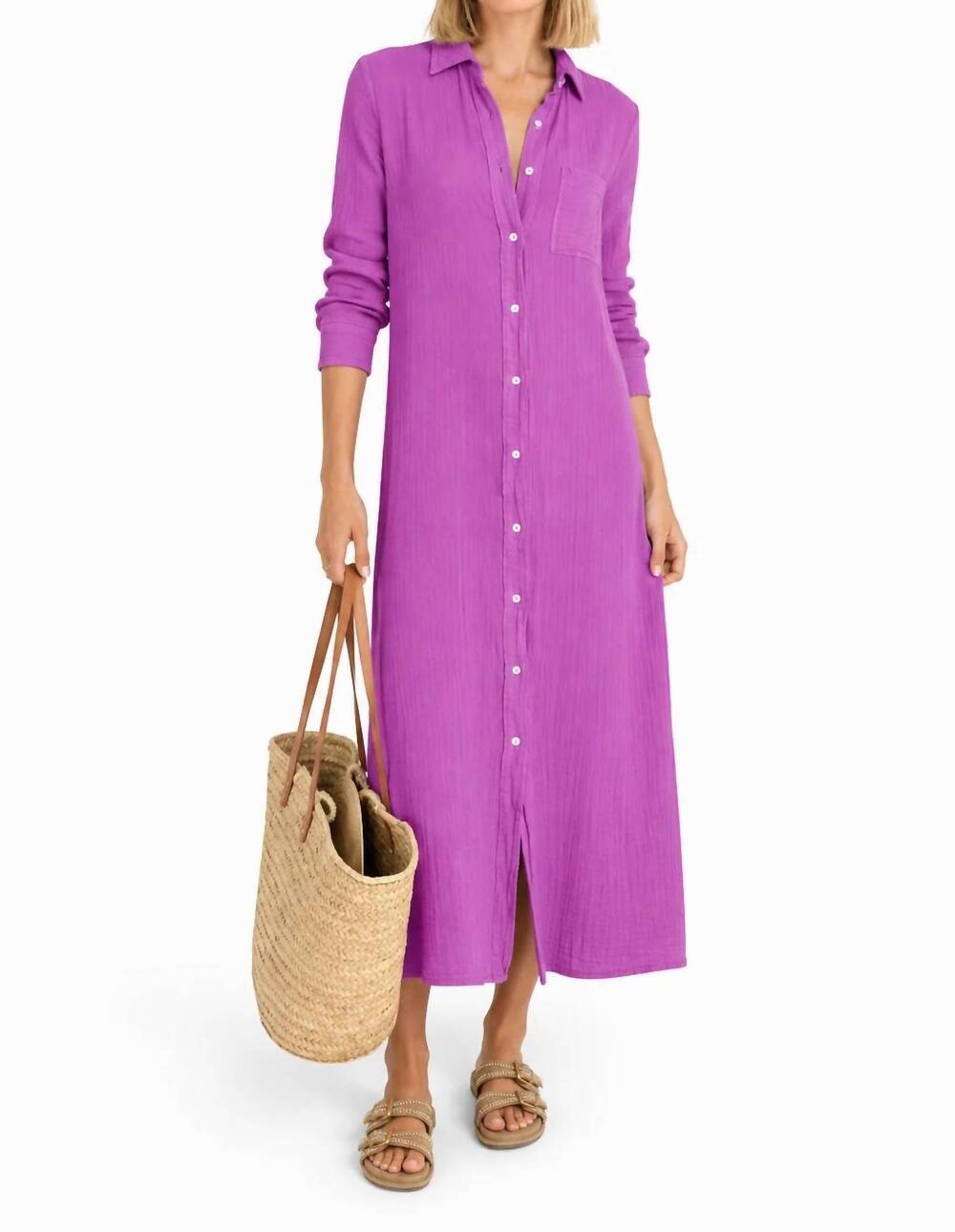 NEW FELICITE boyfriend maxi dress in orchid
